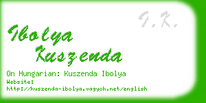 ibolya kuszenda business card